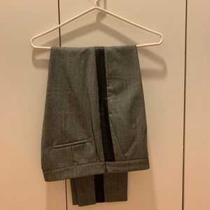 Jcrew dress pants with faux leather stripes. Size 4. Greta condition.